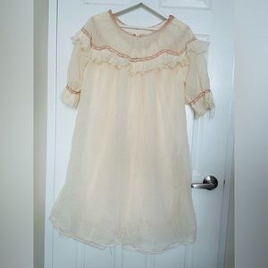 Vintage Dorsay lingerie nightgown with robe light pink
